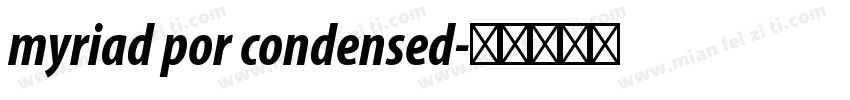 myriad por condensed字体转换